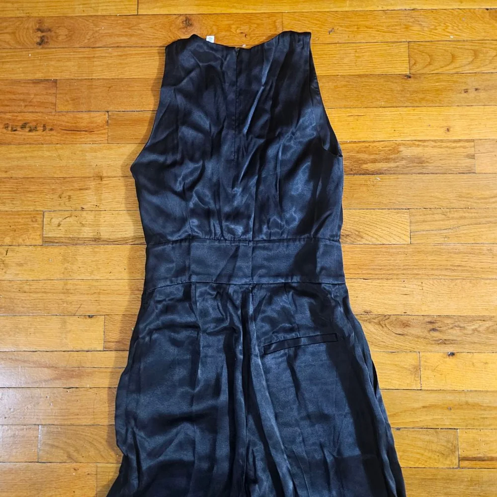 Other Stories Black Satin Jumpsuit Size 2